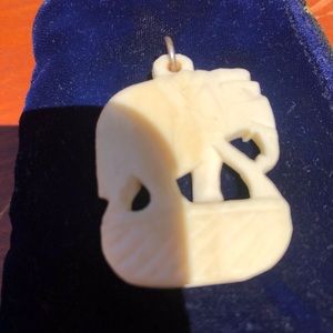 White ivory elephant pendant
